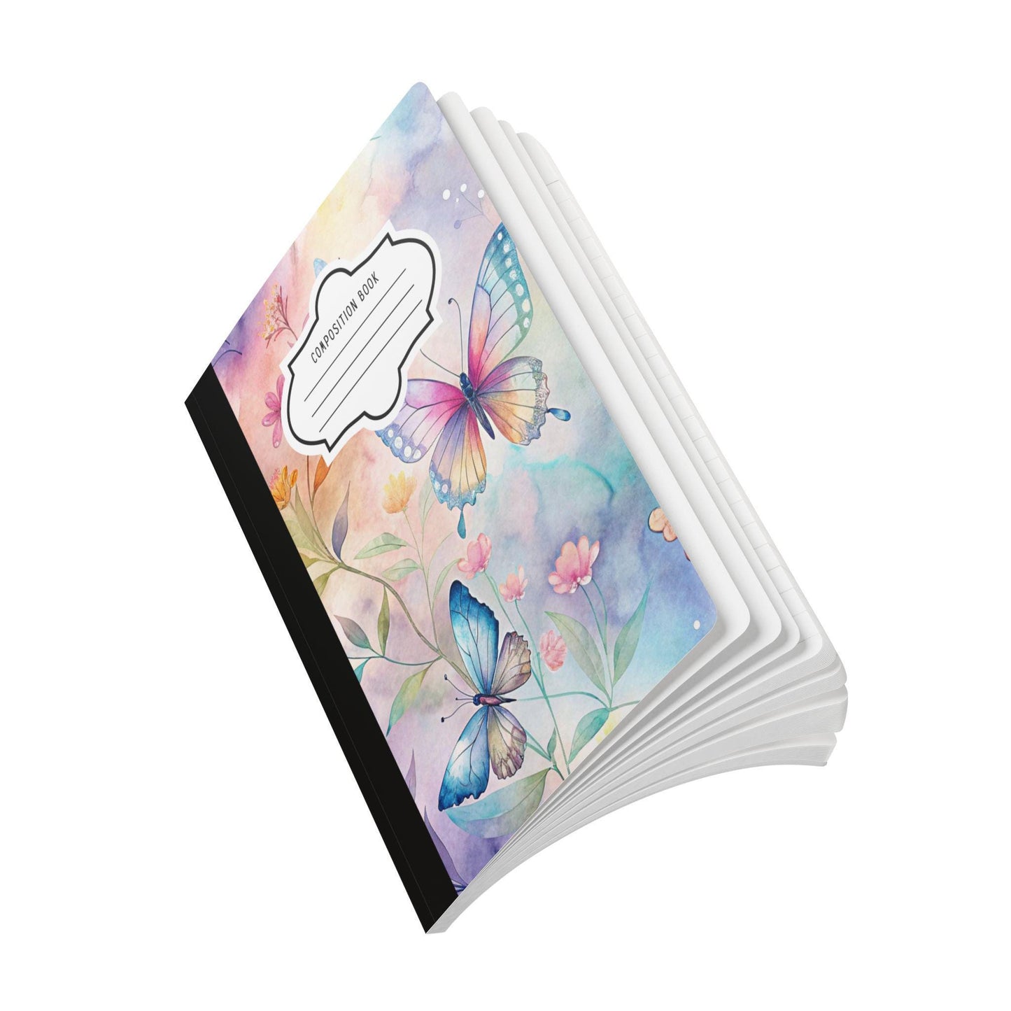 ColorFlow | Enchanted Path Butterfly Composition Notebook Garden Journal Writing Book for Students and Professionals