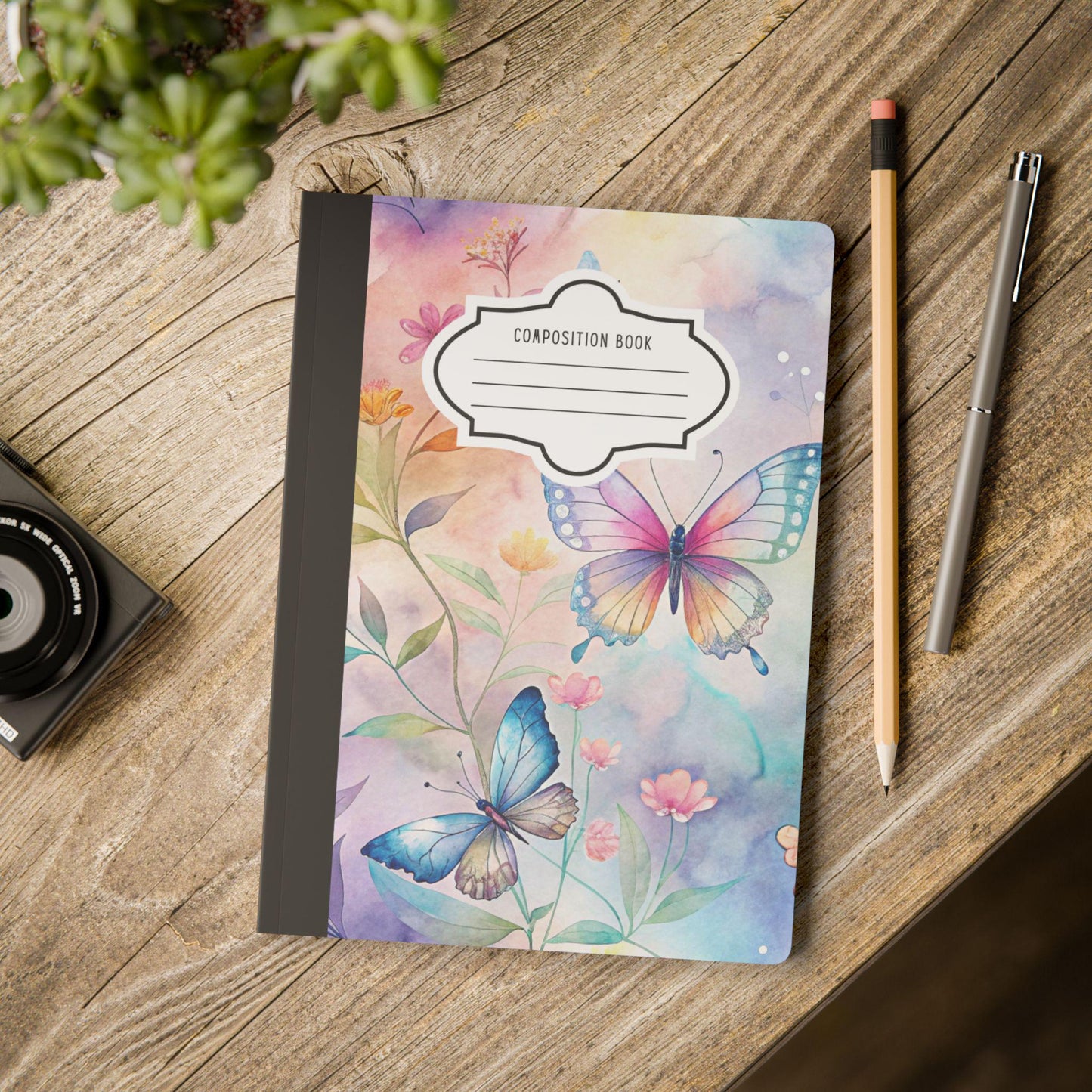ColorFlow | Enchanted Path Butterfly Composition Notebook Garden Journal Writing Book for Students and Professionals