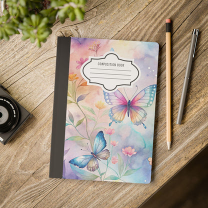 ColorFlow | Enchanted Path Butterfly Composition Notebook Garden Journal Writing Book for Students and Professionals