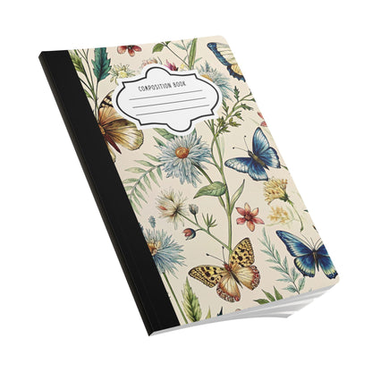 ColorFlow | Butterfly Meadow Composition Notebook Floral Journal Aesthetic Writing Book for School Office or Gift