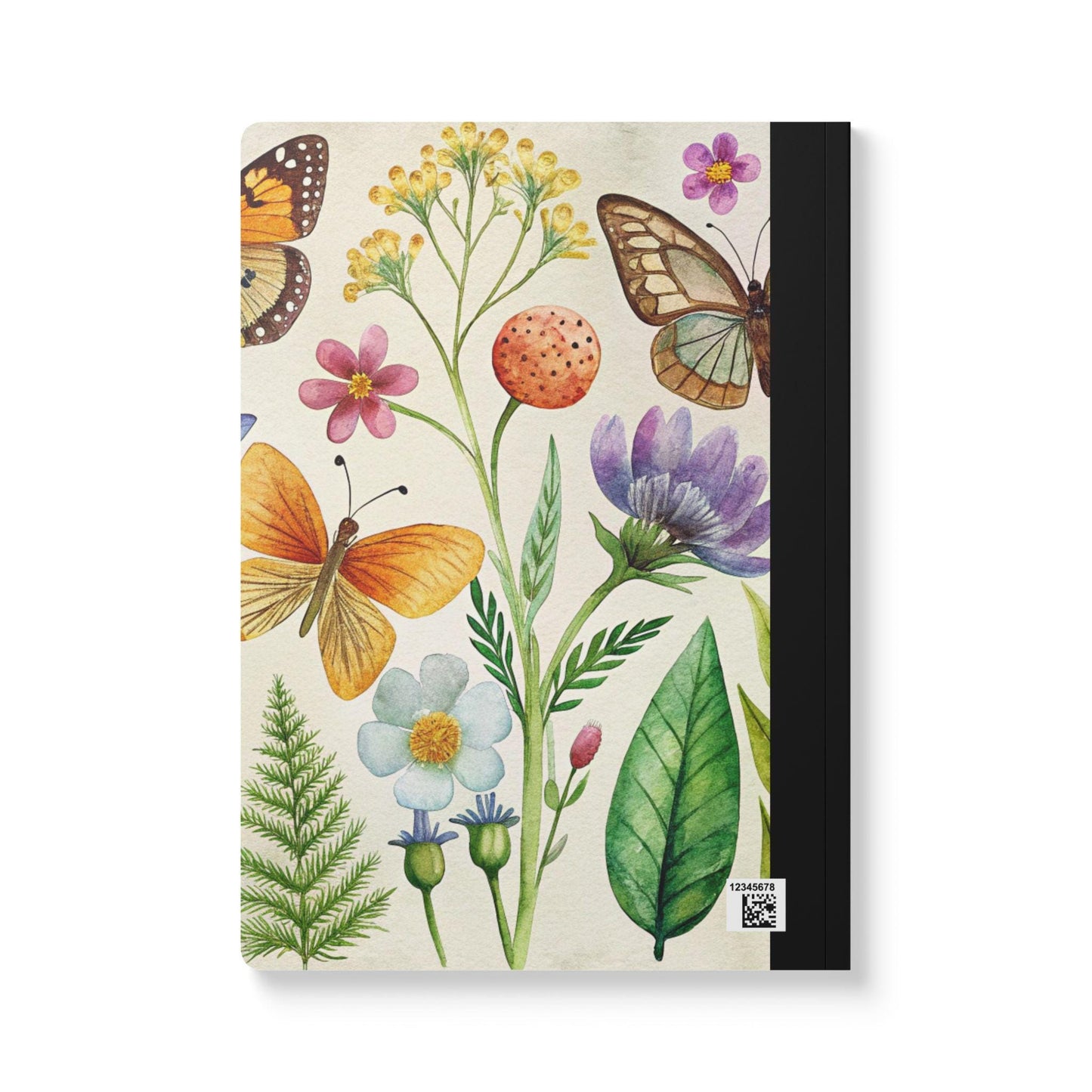 ColorFlow | Golden Garden Butterfly Composition Notebook Floral Aesthetic Journal for Students Writers Office