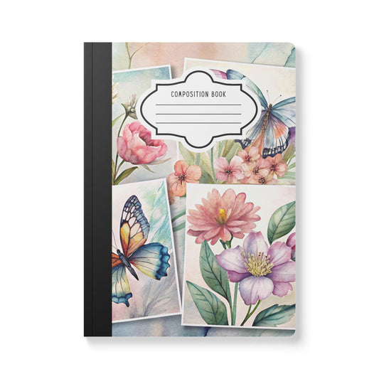 ColorFlow | Butterfly Collage Composition Notebook Floral Aesthetic Journal for Students Writers and Gifts