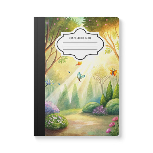 ColorFlow | Butterfly Pathway Journal Composition Notebook with Botanical Garden Design College Ruled Paper