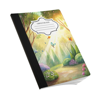 ColorFlow | Butterfly Pathway Journal Composition Notebook with Botanical Garden Design College Ruled Paper