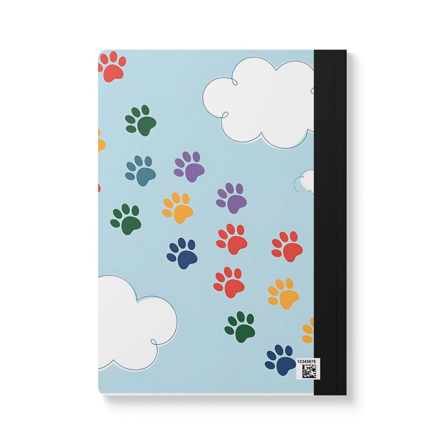 Rainbow Paw Print Composition Notebook: College Ruled or Mini