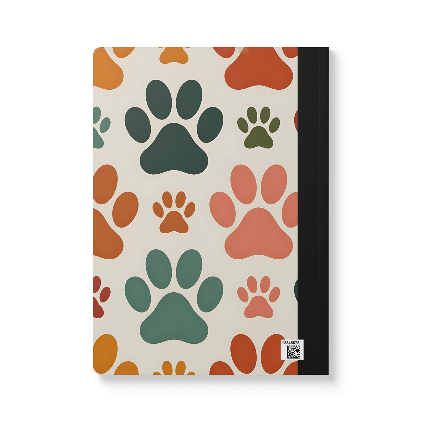 Multicolor Paw Print Composition Notebook: College Ruled Journal
