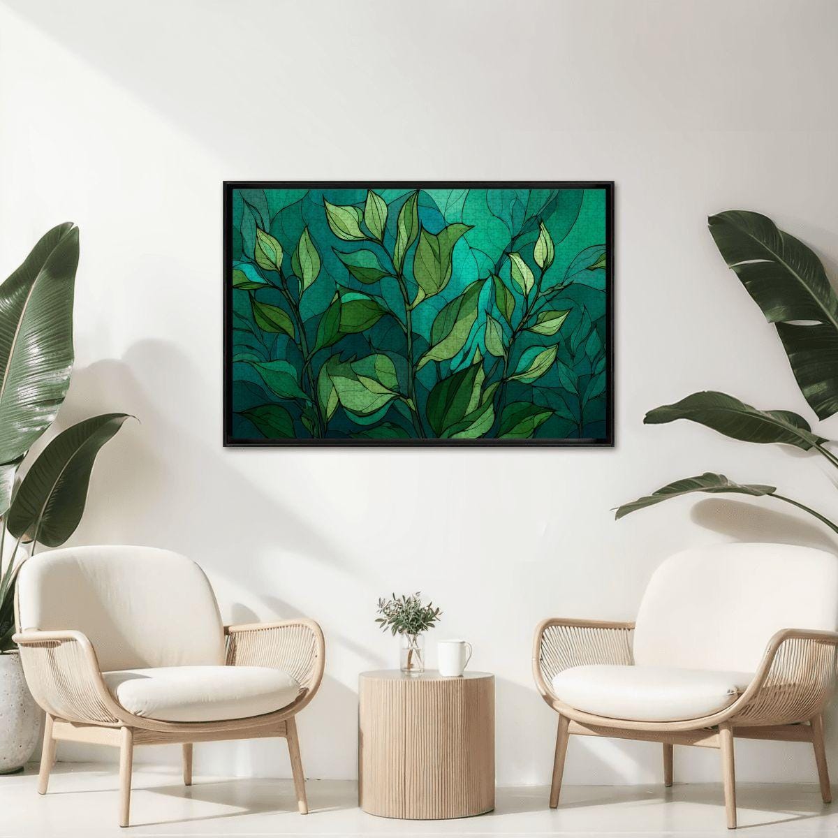 ColorFlow | Wooden Jigsaw Puzzle | Stained Glass Leaves Art Wood Puzzle for Adults and Kids | Relaxing  Puzzle Gift