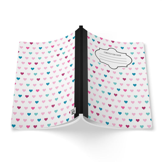 ColorFlow | Heart Pattern Composition Notebook for Journaling School Notes Writing and Gift Ideas
