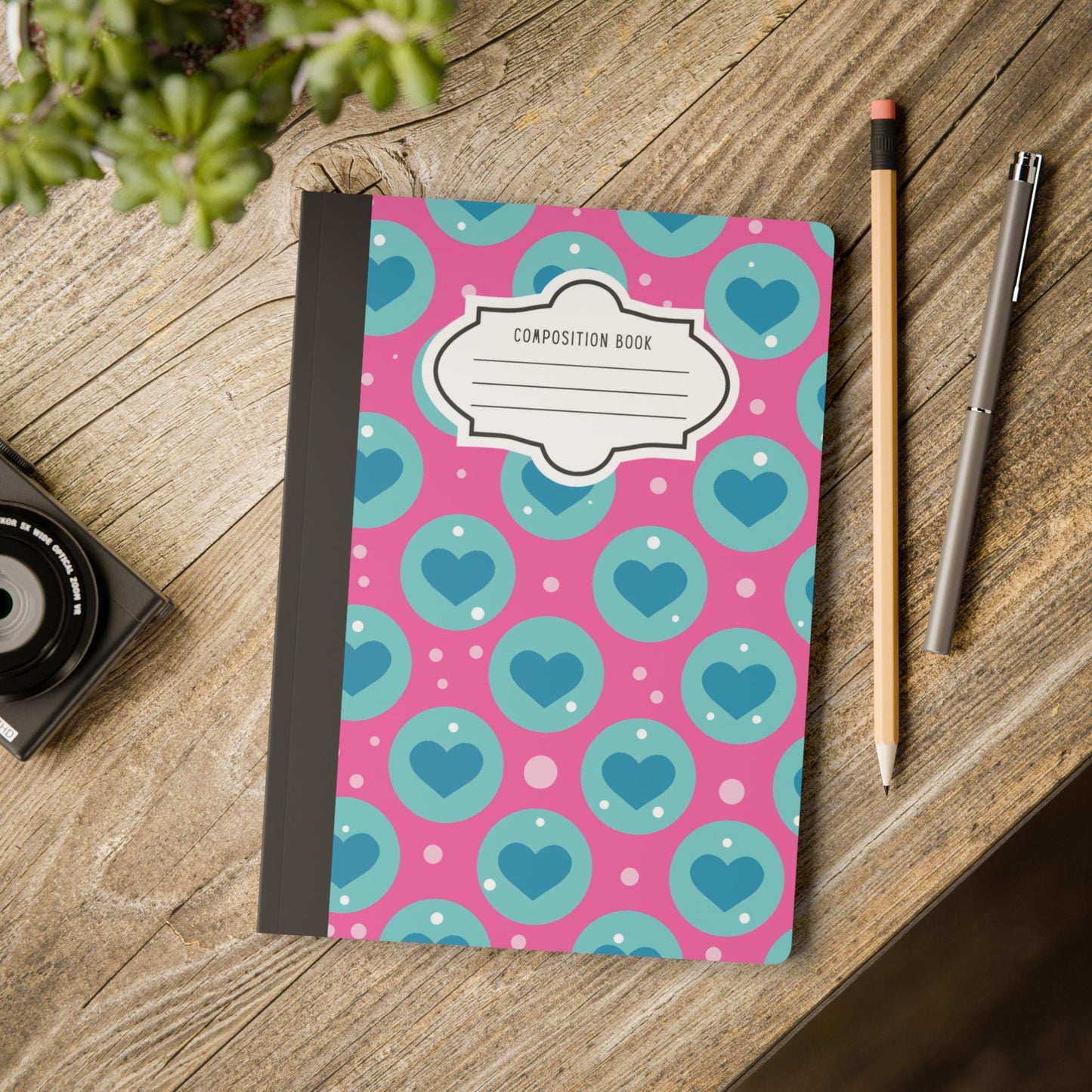 ColorFlow | Cute Blue Heart Notebook for Writing Journaling School and Creative Gift Ideas