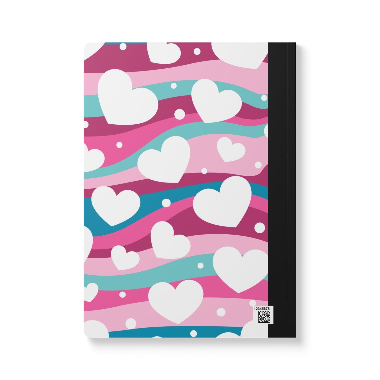 ColorFlow | White Heart Wave Composition Notebook for Writing Journaling School and Gift Ideas