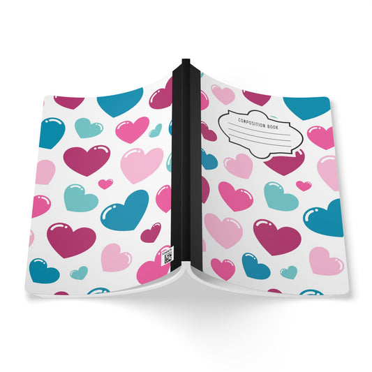 ColorFlow | Glossy Heart Notebook for Journaling School Writing Organization and Creative Gifts