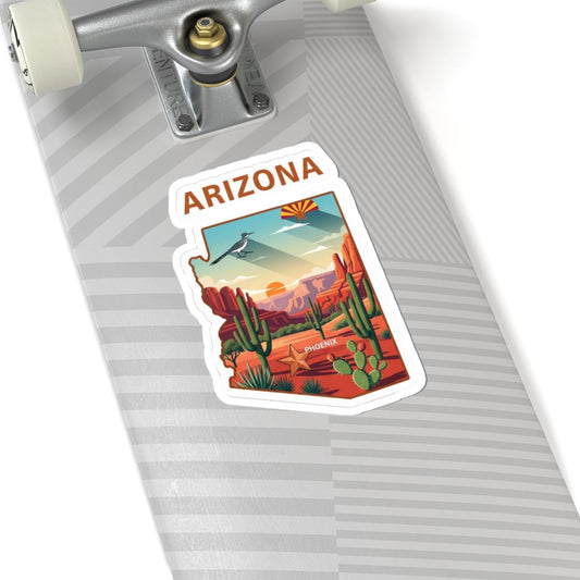 ColorFlow | Arizona Vinyl Sticker | Waterproof Durable State Decal | Made in USA | Desert Art | Laptop Water Bottle