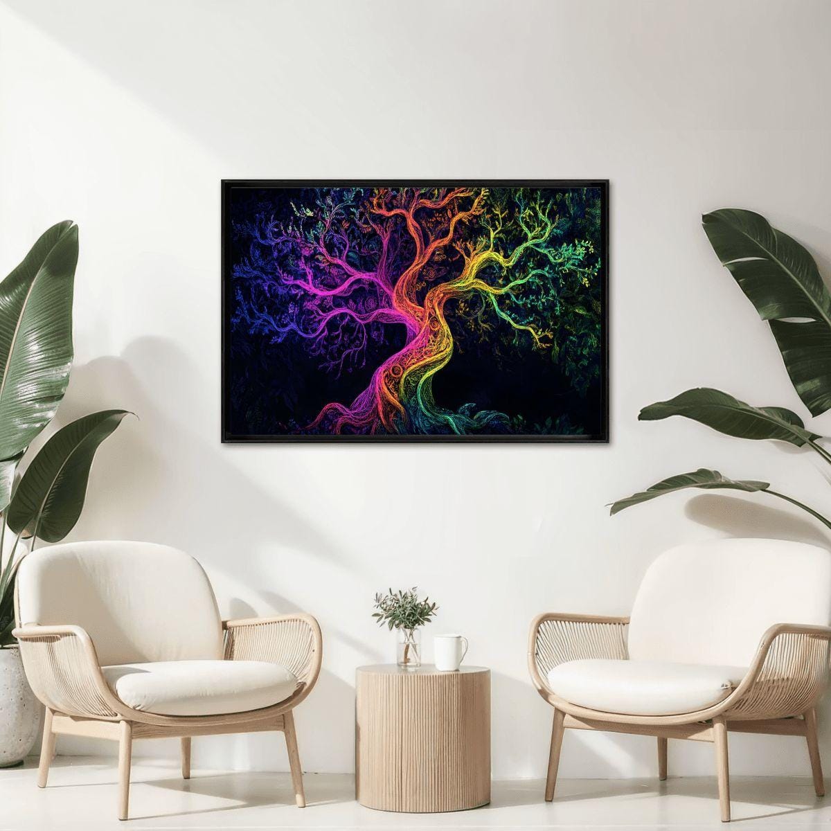 Rainbow Tree of Life Wooden Jigsaw Puzzle: Mystical Art