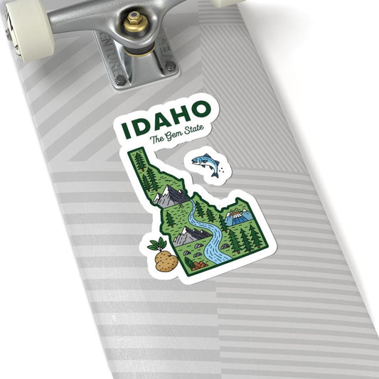 ColorFlow | Idaho Vinyl Sticker | The Gem State Decal | Waterproof Durable | Made in USA | Nature Art | Laptop Water Bottle