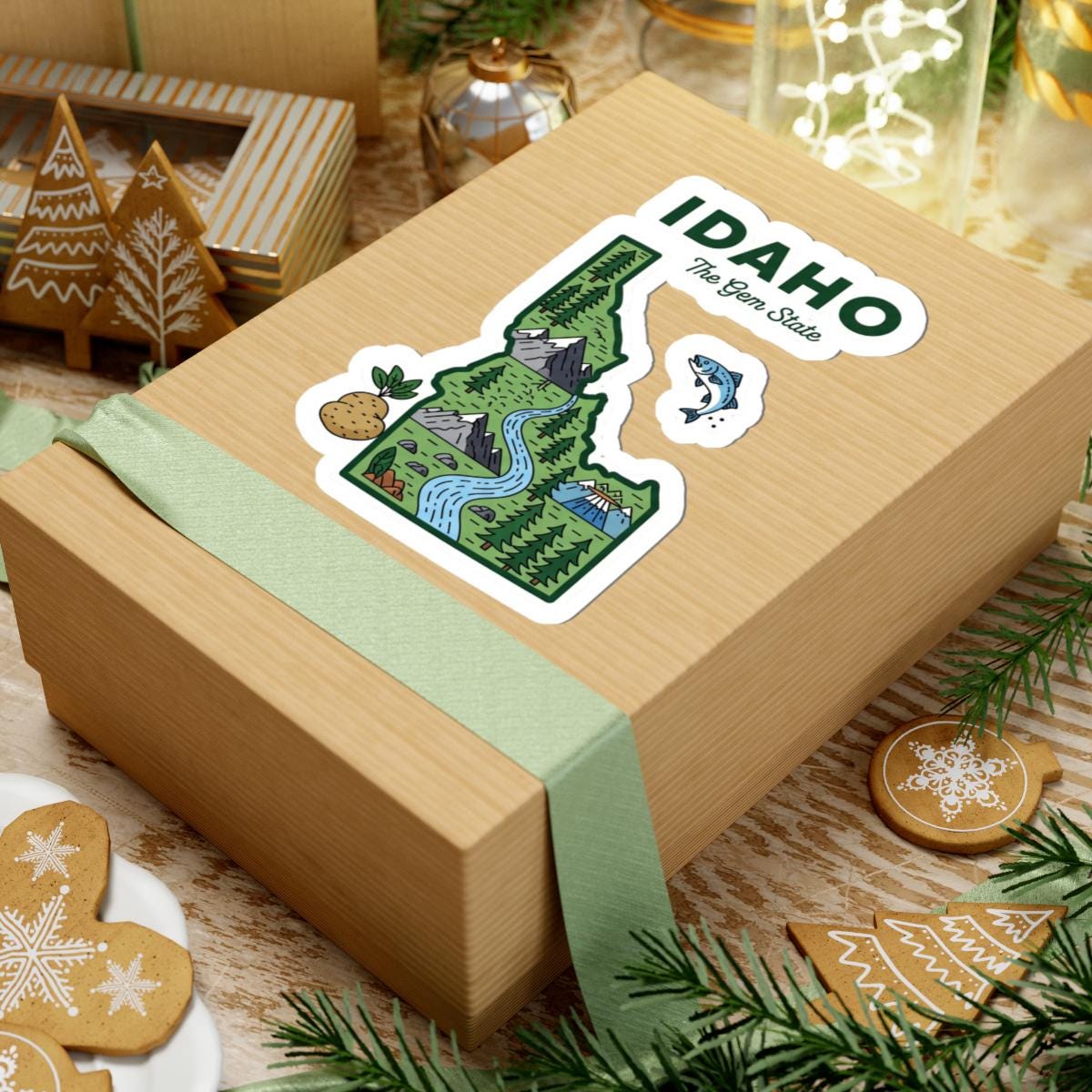 ColorFlow | Idaho Vinyl Sticker | The Gem State Decal | Waterproof Durable | Made in USA | Nature Art | Laptop Water Bottle