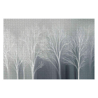 Winter Forest Jigsaw Puzzle: Monochrome Scandinavian Decor
