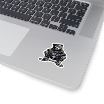 Gothic Punk Bear Vinyl Sticker: Waterproof Streetwear Decal