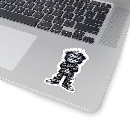 Cyber Gothic Bear Vinyl Sticker: Punk Streetwear, Gamer Decal
