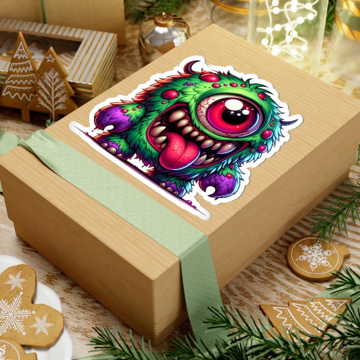 ColorFlow | Cute Monster Vinyl Sticker for Laptops Water Bottles Skateboards Waterproof Art Decal | Fun Gift for Kids Adults