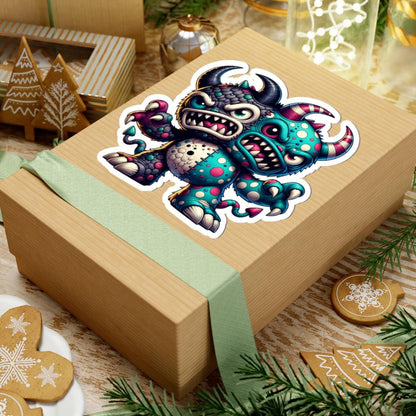 Two-Headed Monster Vinyl Sticker: Waterproof Art Decal for Laptop, Water Bottle
