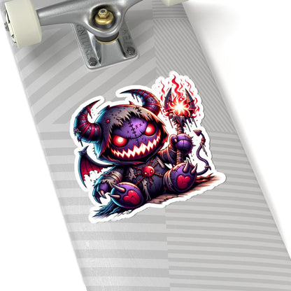 ColorFlow | Voodoo Demon Monster Vinyl Sticker | Creepy Cute Art Decal | Unique Collectible | Spooky Gift for Monster Lovers