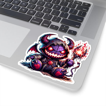 ColorFlow | Voodoo Demon Monster Vinyl Sticker | Creepy Cute Art Decal | Unique Collectible | Spooky Gift for Monster Lovers
