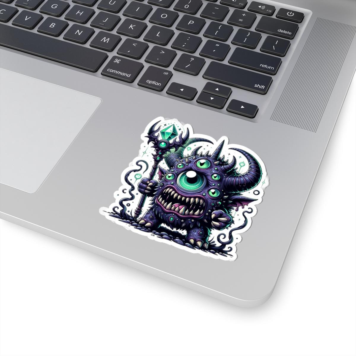 Multi-Eyed Cyclops Monster Sticker: ColorFlow Fantasy Art Decal