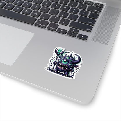 Multi-Eyed Cyclops Monster Sticker: ColorFlow Fantasy Art Decal