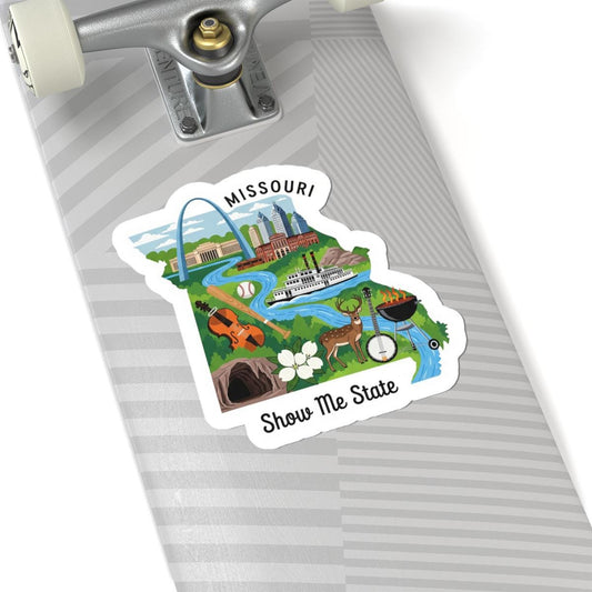 Missouri Vinyl Sticker: Waterproof Show-Me State Decal, River Art