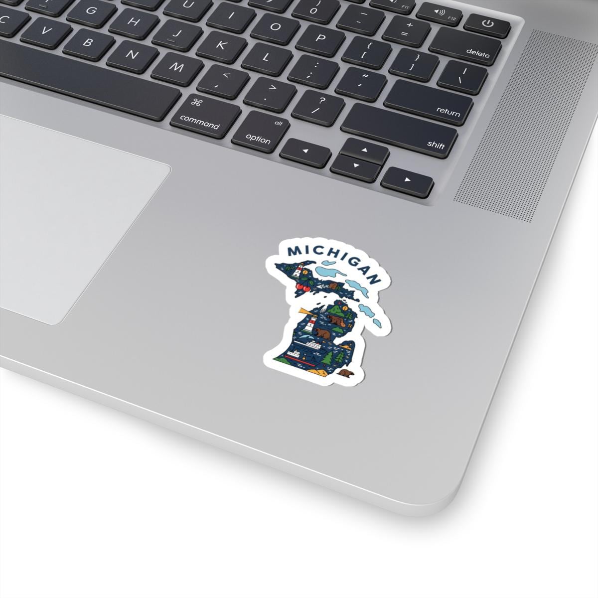ColorFlow | Michigan Vinyl Sticker | Great Lakes State Decal | Waterproof Durable | Made in USA | Lighthouse Art | Laptop Water Bottle