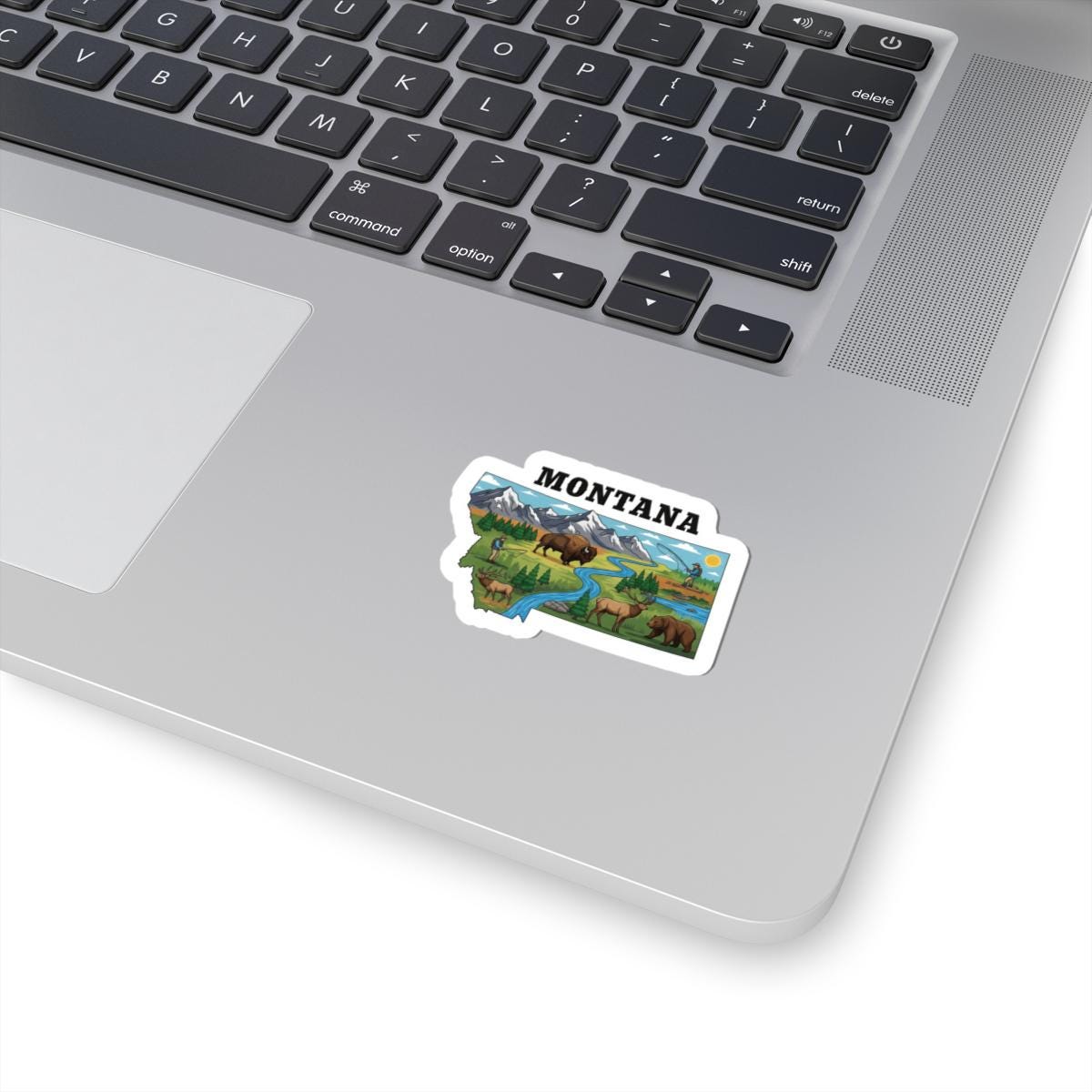 ColorFlow | Montana Vinyl Sticker | Big Sky Country Decal | Waterproof Durable | Made in USA | Bison Art | Laptop Water Bottle