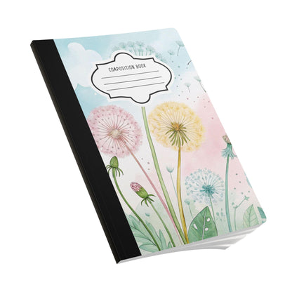 ColorFlow | Pastel Dandelion Composition Notebook College Ruled Journal for Students Professionals Writing Journaling