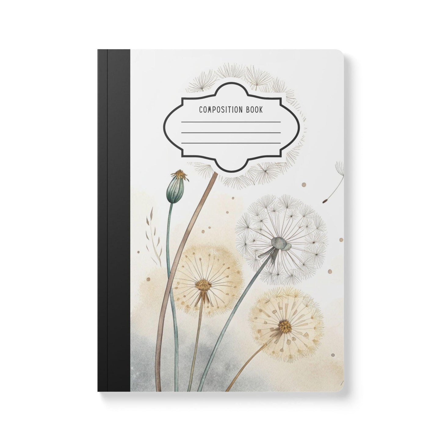 ColorFlow | Minimal Dandelion Composition Notebook College Ruled Journal for Students Writers and Professionals