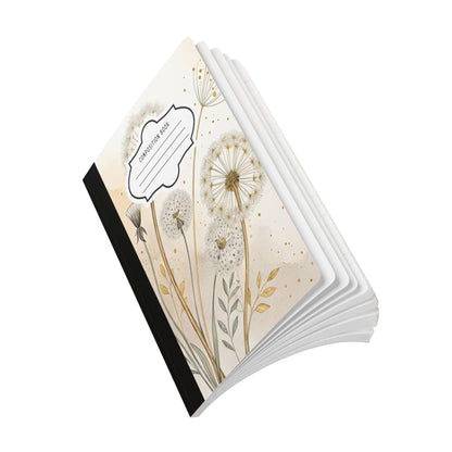 ColorFlow | Golden Dandelion Composition Notebook College Ruled Journal for Students Professionals and Writers
