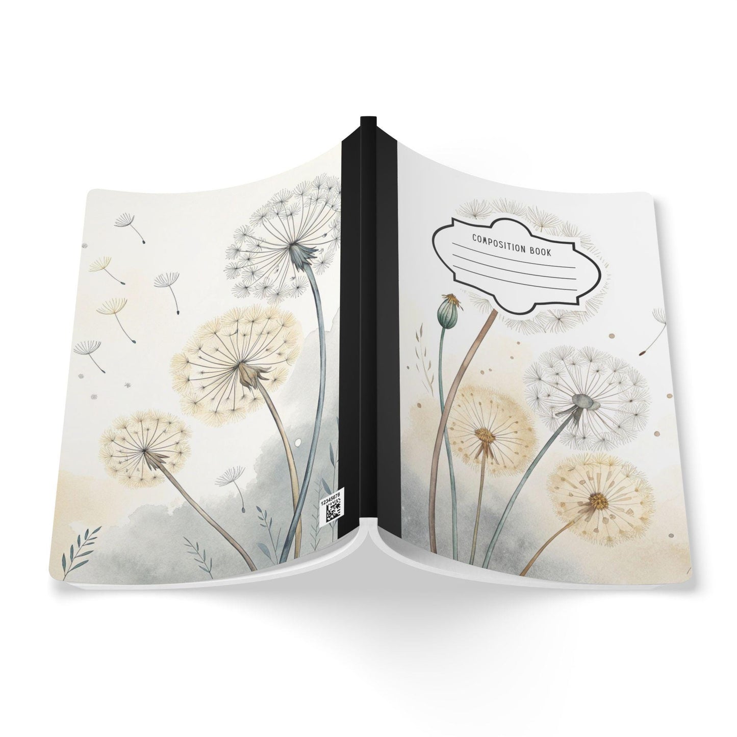 ColorFlow | Minimal Dandelion Composition Notebook College Ruled Journal for Students Writers and Professionals