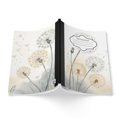 ColorFlow | Minimal Dandelion Composition Notebook College Ruled Journal for Students Writers and Professionals
