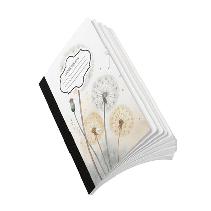 ColorFlow | Minimal Dandelion Composition Notebook College Ruled Journal for Students Writers and Professionals