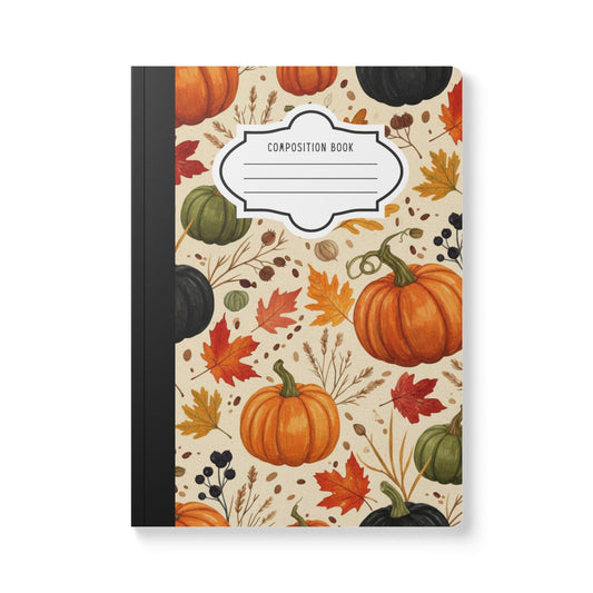 ColorFlow | Autumn Pumpkin Composition Notebook College Ruled Journal for Students Professionals Writing Journaling