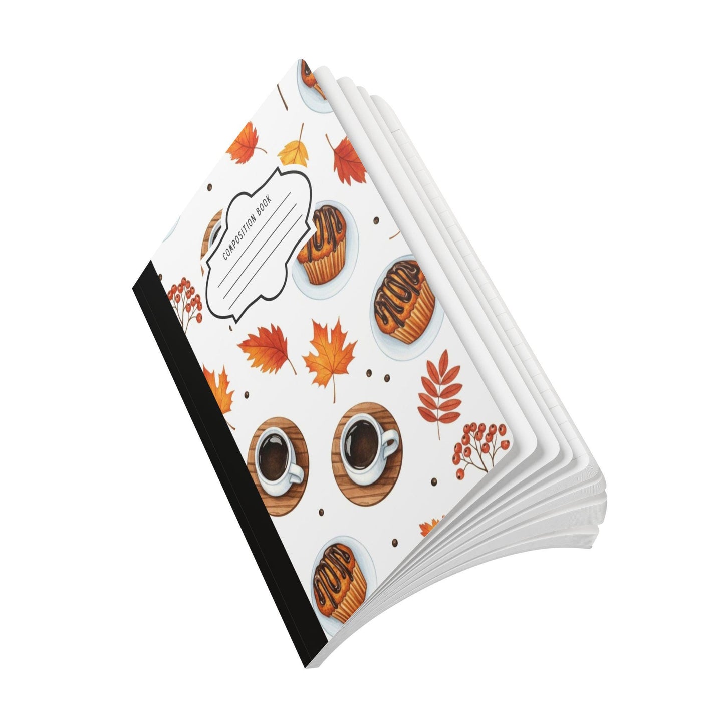 ColorFlow | Autumn Coffee Composition Notebook College Ruled Journal for Students Writers and Professionals