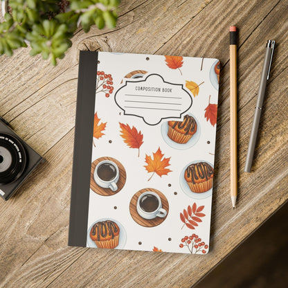 ColorFlow | Autumn Coffee Composition Notebook College Ruled Journal for Students Writers and Professionals