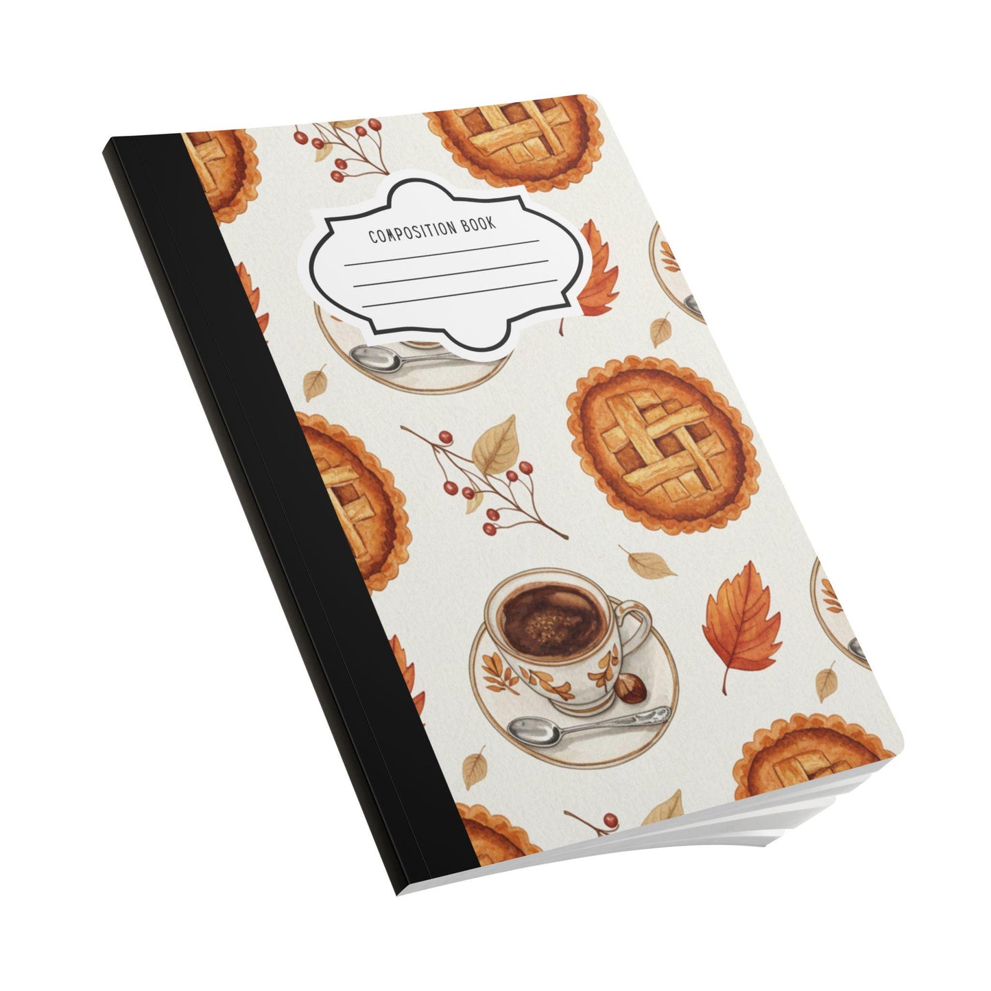 ColorFlow | Cozy Coffee Composition Notebook College Ruled Journal for Students Writers and Autumn Journaling
