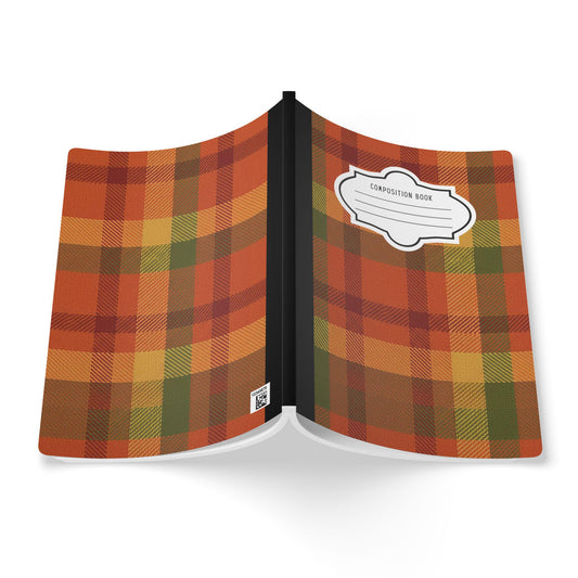 ColorFlow | Autumn Plaid Composition Notebook College Ruled Journal for Students Office Writing and Journaling