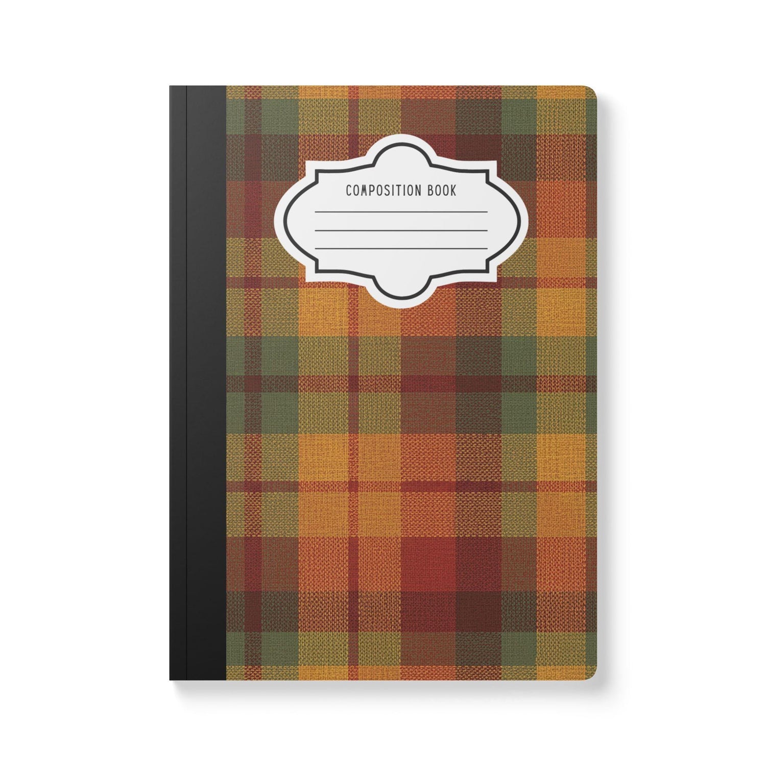 ColorFlow | Rustic Plaid Composition Notebook College Ruled Journal for Students Autumn Writing and Journaling