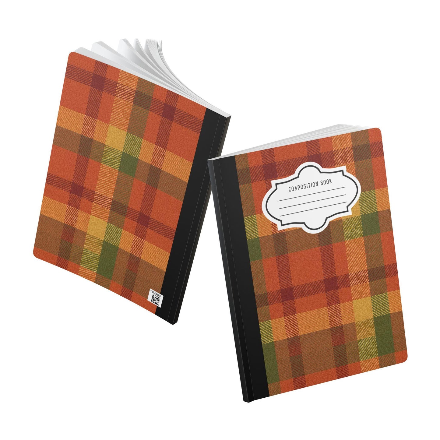 ColorFlow | Autumn Plaid Composition Notebook College Ruled Journal for Students Office Writing and Journaling