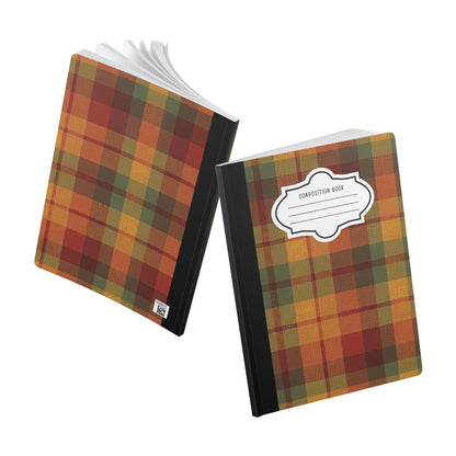 ColorFlow | Rustic Plaid Composition Notebook College Ruled Journal for Students Autumn Writing and Journaling