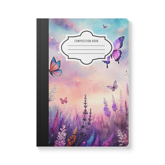 ColorFlow | Twilight Butterfly Composition Notebook College Ruled Journal for Students Professionals Writing Journaling
