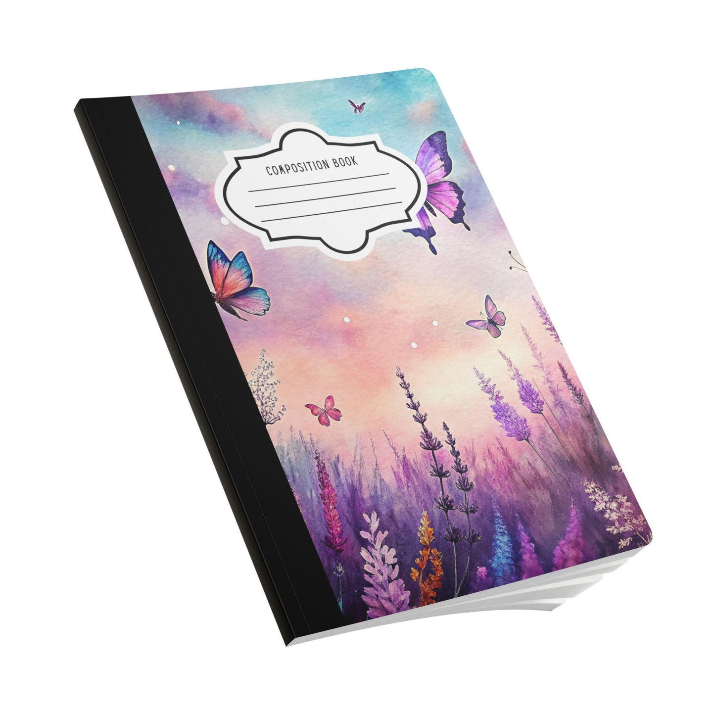 ColorFlow | Twilight Butterfly Composition Notebook College Ruled Journal for Students Professionals Writing Journaling