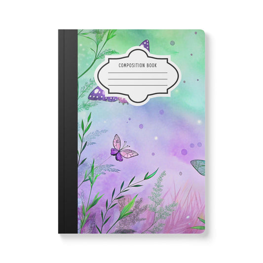 ColorFlow | Sage Green Butterfly Composition Notebook College Ruled Journal for Students Professionals Writing