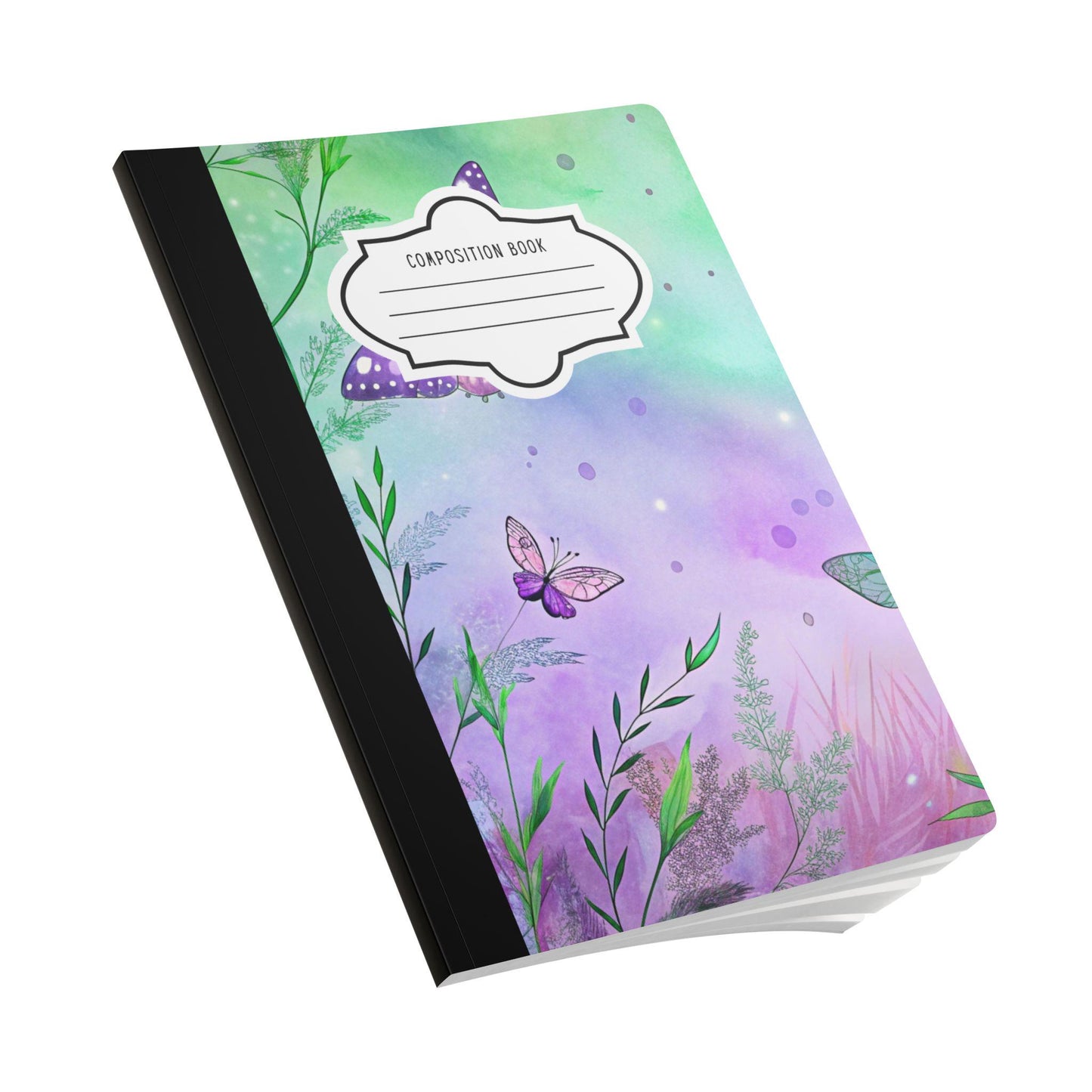 ColorFlow | Sage Green Butterfly Composition Notebook College Ruled Journal for Students Professionals Writing
