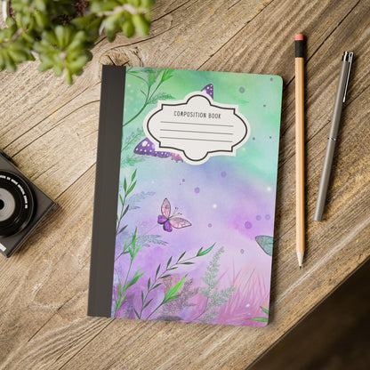 ColorFlow | Sage Green Butterfly Composition Notebook College Ruled Journal for Students Professionals Writing